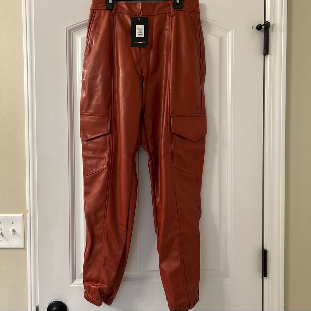 NWT Faux leather Jogger Fashion Nova